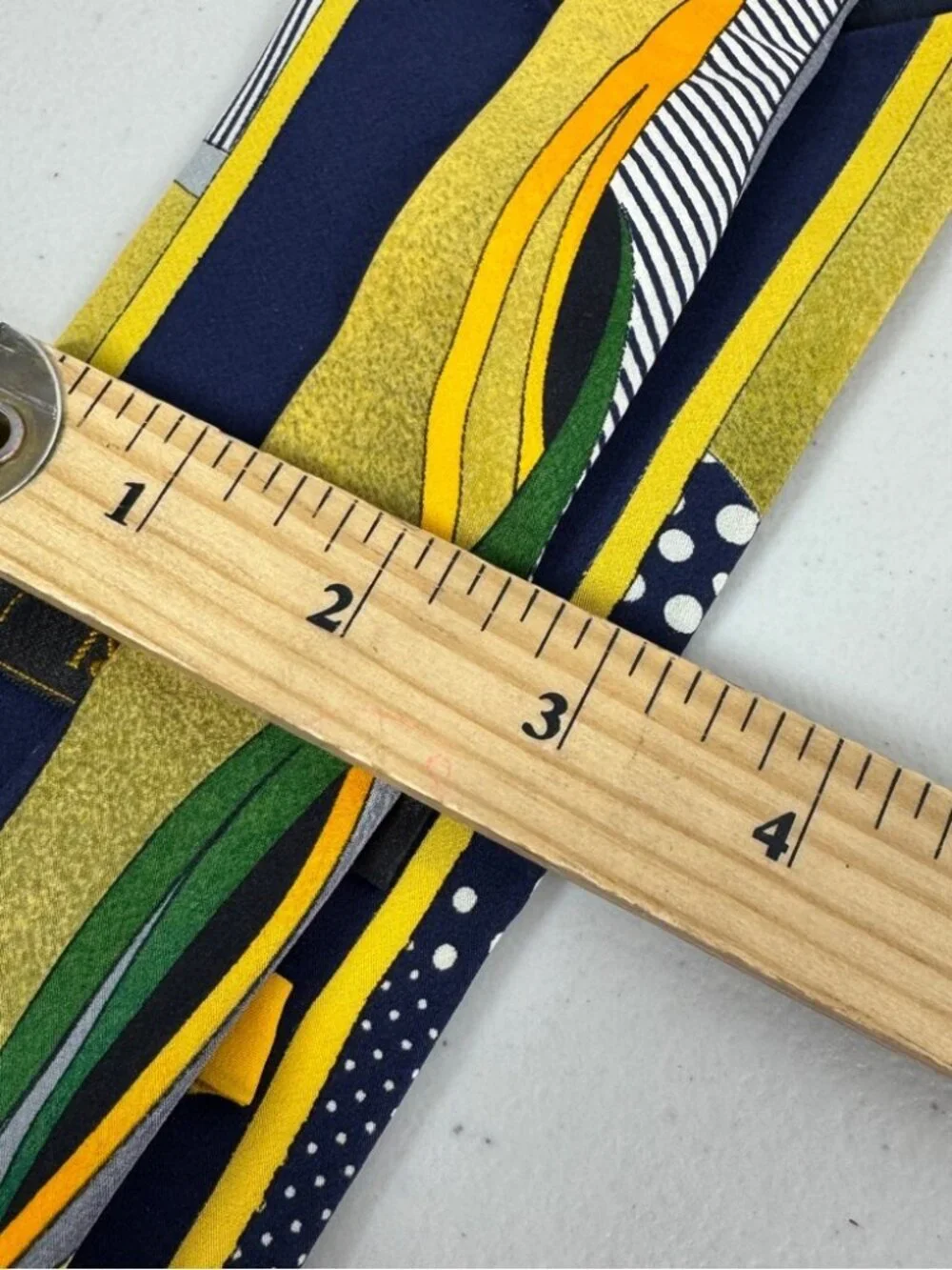 Sazzari Silk Tie Yellow Abstract Stripe Made in Italy Designer Necktie Novelty
